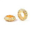 Big Hole Zinc Alloy Pave Grade A Crystal Rhinestone Rondelle Beads ALRI-O007-G01-1