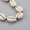Cowrie Shell Beaded Necklaces NJEW-JN02293-2