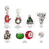 36Pcs 8 Style Christmas Themed European Style Alloy & Glass Beads Sets DIY-LS0003-11-4