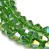 Transparent Electroplate Glass Beads Strands EGLA-A039-T4mm-B03-3