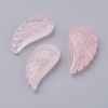 Natural Rose Quartz Pendants X-G-E435-B-17-1