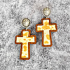 Easter Cross  Dangle Stud Earrings FS-WG862AE-05-1