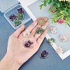 6Pcs 3 Styles Chakra Natural Gmestone Copper Wire Big Pendants FIND-FH0004-66-4