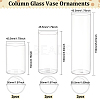 6Pcs 3 Style Column Glass Vase Ornaments AJEW-BC0002-25-2