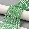 Transparent Electroplate Glass Beads Strands LS-GLAA-F029-4mm-A24-4
