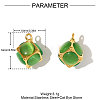 304 Stainless Steel Cat Eye Cube Charms STAS-OY008-93G-2