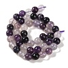 Natural Purple Fluorite Beads Strands G-P530-B08-03-3
