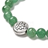 Tree of Life & Lotus Stretch Bracelets Set for Men Women BJEW-JB06723-11