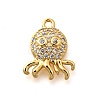 Brass Micro Pave Cubic Zirconia Charms KK-B131-02G-02-1