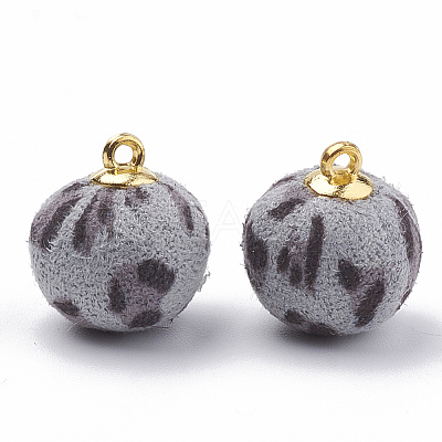 Handmade Cloth Fabric Covered Pendants WOVE-N006-21F-1