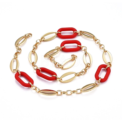 Handmade Brass Oval Link Chains CHC-H102-16G-G-1