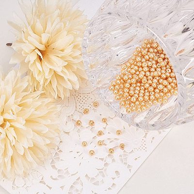 Pearlized Eco-Friendly Dyed Glass Pearl Round Bead HY-PH0002-24-B-1