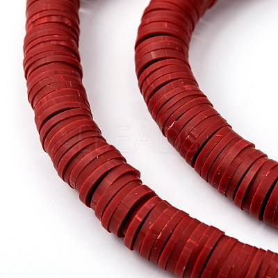 Handmade Polymer Clay Beads Strands CLAY-R089-8mm-Q103-1