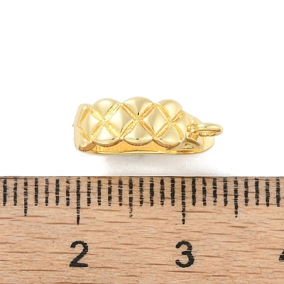 Rack Plating Brass Fold Over Clasps KK-A224-26A-G-1