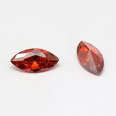 Cubic Zirconia Pointed Back Cabochons X-ZIRC-M003-10x5mm-002-1