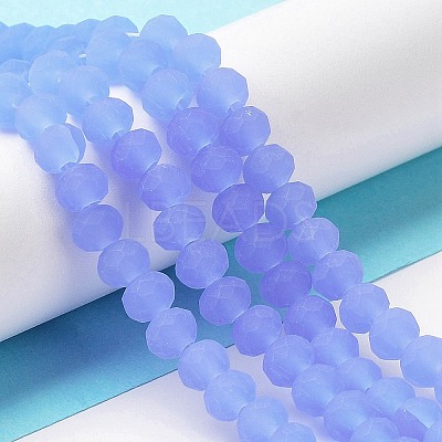 Imitation Jade Solid Color Glass Beads Strands EGLA-A034-J4mm-MD03-1