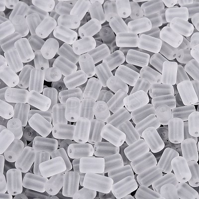FGB Frosted Transparent Glass Seed Beads SEED-N013-05A-01-1