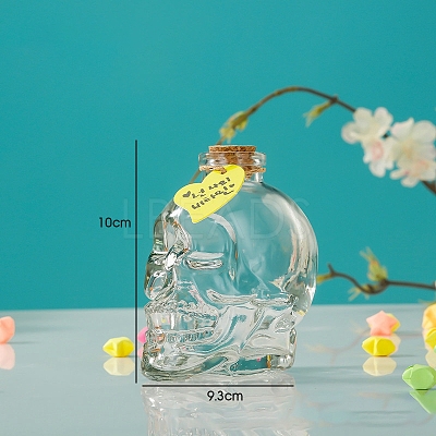 Skull Glass Empty Wishing Bottle LS-BOTT-PW0003-004P-1