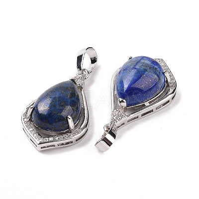 Natural Lapis Lazuli Dyed Pendants G-H283-04P-19-1
