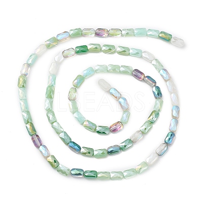 Gradient Color Electroplate Glass Bead Strands GLAA-E042-01D-1