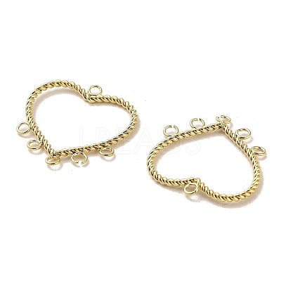 304 Stainless Steel Chandelier Component Heart Links STAS-L022-140G-1