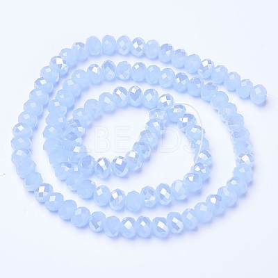 Electroplate Glass Beads Strands EGLA-A034-J2mm-B02-1