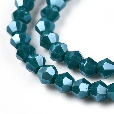Opaque Solid Color Electroplate Glass Beads Strands LS-EGLA-A039-P2mm-A18-1