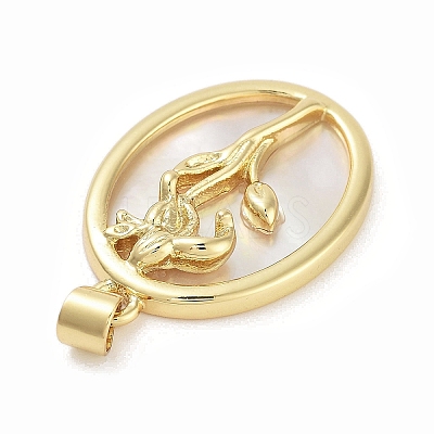 Rack Plating Brass Pave Shell Pendants KK-Z064-28G-03-1