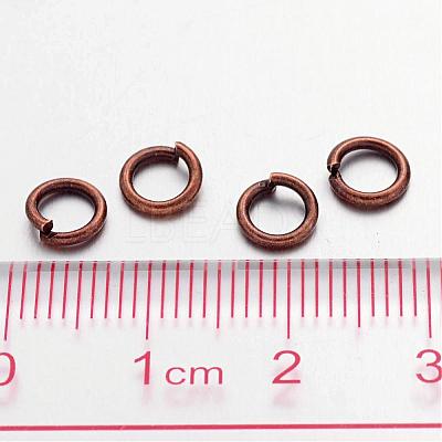 90pcs Red Copper Color Brass Open Jump Rings X-JRC6MM-R-1