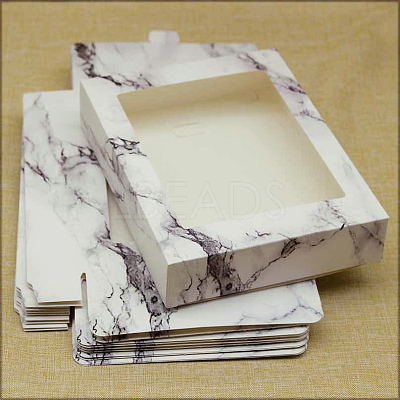 Marble Texture Pattern Paper Gift Boxes CON-WH0072-15B-1
