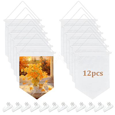 12Pcs Polyester Blank Flag AJEW-FG0005-61-1