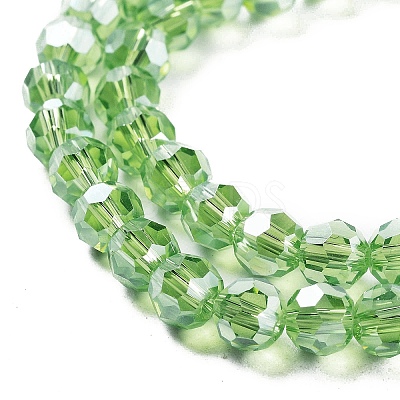Electroplate Transparent Glass Beads Strands EGLA-A035-T6mm-A09-1