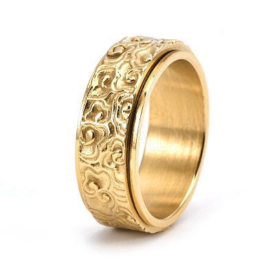 Rotatable Tainless Steel Finger Ring PW-WG99EDB-14-1