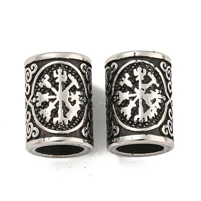 316 Surgical Stainless Steel European Beads STAS-Q326-03AS-04-1