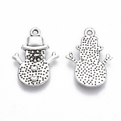 Tibetan Style Alloy Pendants X-TIBE-N010-37AS-RS-1