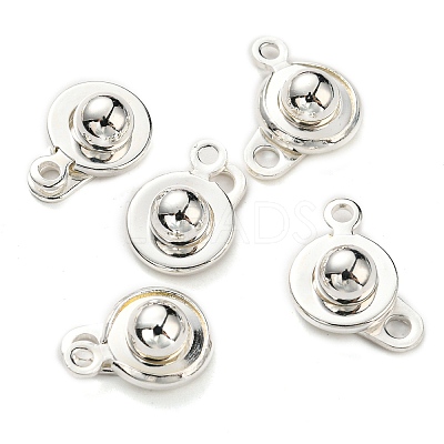 201 Stainless Steel Snap Clasps STAS-C042-02S-1