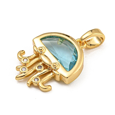 Rack Plating Glass Pendants KK-U035-14G-1