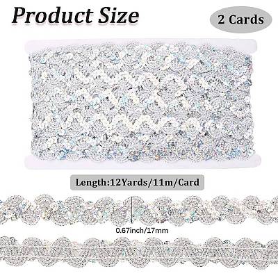 2Pcs Polyester Paillette Beads OCOR-CP0001-31B-1