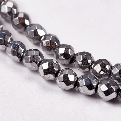 Electroplate Non-magnetic Synthetic Hematite Beads Strands G-J169B-3mm-02-1