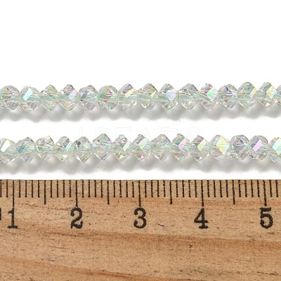 Electroplate Glass Beads Strands GLAA-Q105-04X-1