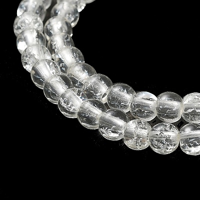 Crackle Glass Beads Strands X-CCG-Q001-4mm-01-1