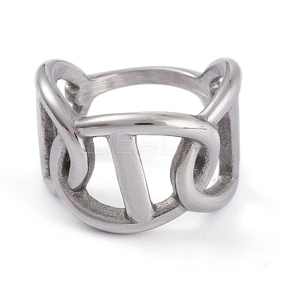 Tarnish Resistant Unisex 304 Stainless Steel Finger Rings RJEW-K233-14B-P-1