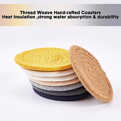 Cotton Thread Weave Hot Pot Holders DIY-NB0003-20-1