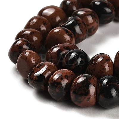 Natural Mahogany Obsidian Beads Strands G-G053-C03-01-1