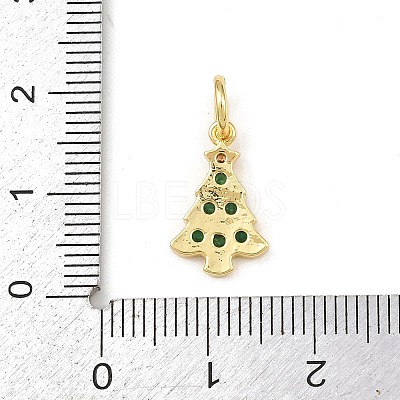 Christmas Brass Micro Pave Cubic Zirconia Pendants LS-KK-K411-02G-1
