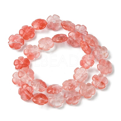 Cherry Quartz Glass Beads Strands G-H023-B10-01-1