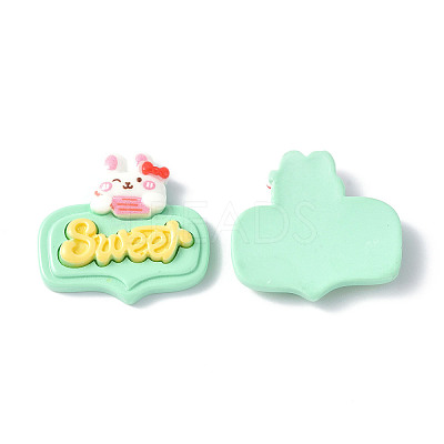 Opaque Resin Cabochons CRES-P023-01G-1