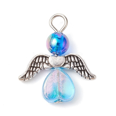 Acrylic with Alloy Pendants PALLOY-JF02418-02-1