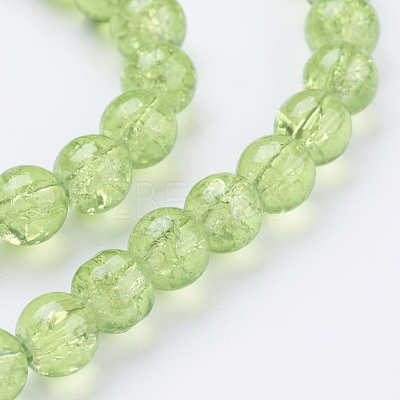 Crackle Glass Beads Strands X-CCG-Q001-6mm-11-1