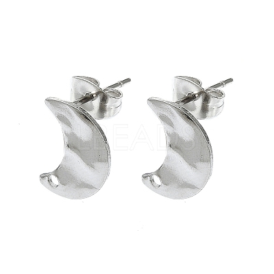 Non-Tarnish 304 Stainless Steel Stud Earring Findings STAS-L024-003P-10-1